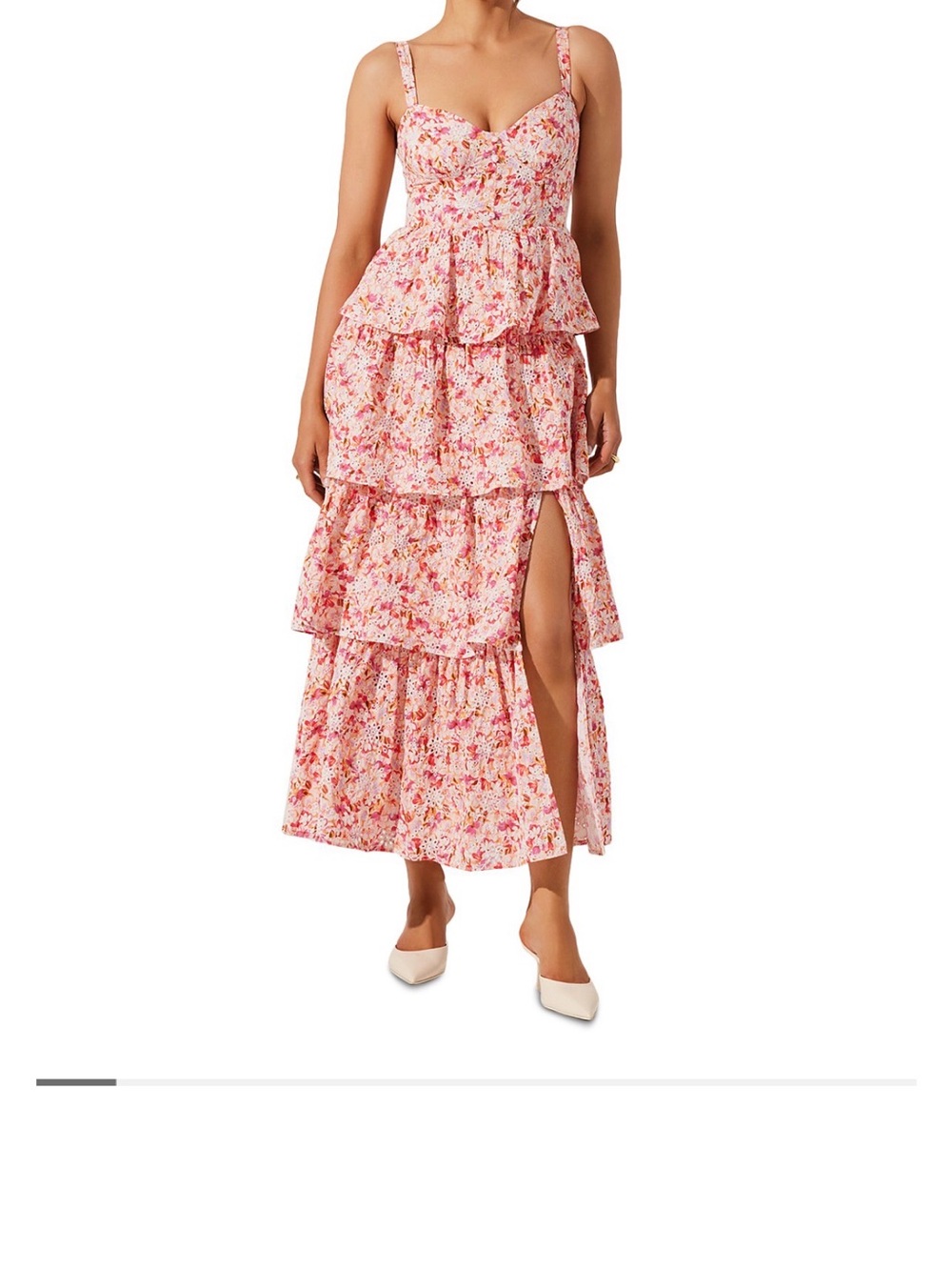 Astr Midsummer Tiered Floral Print Maxi Dress